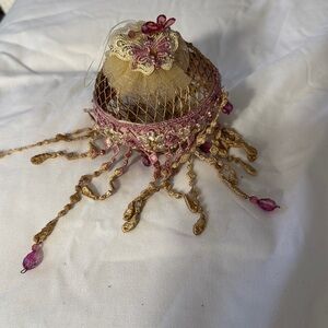 Elegant Gold and Pink Decorative Accessory